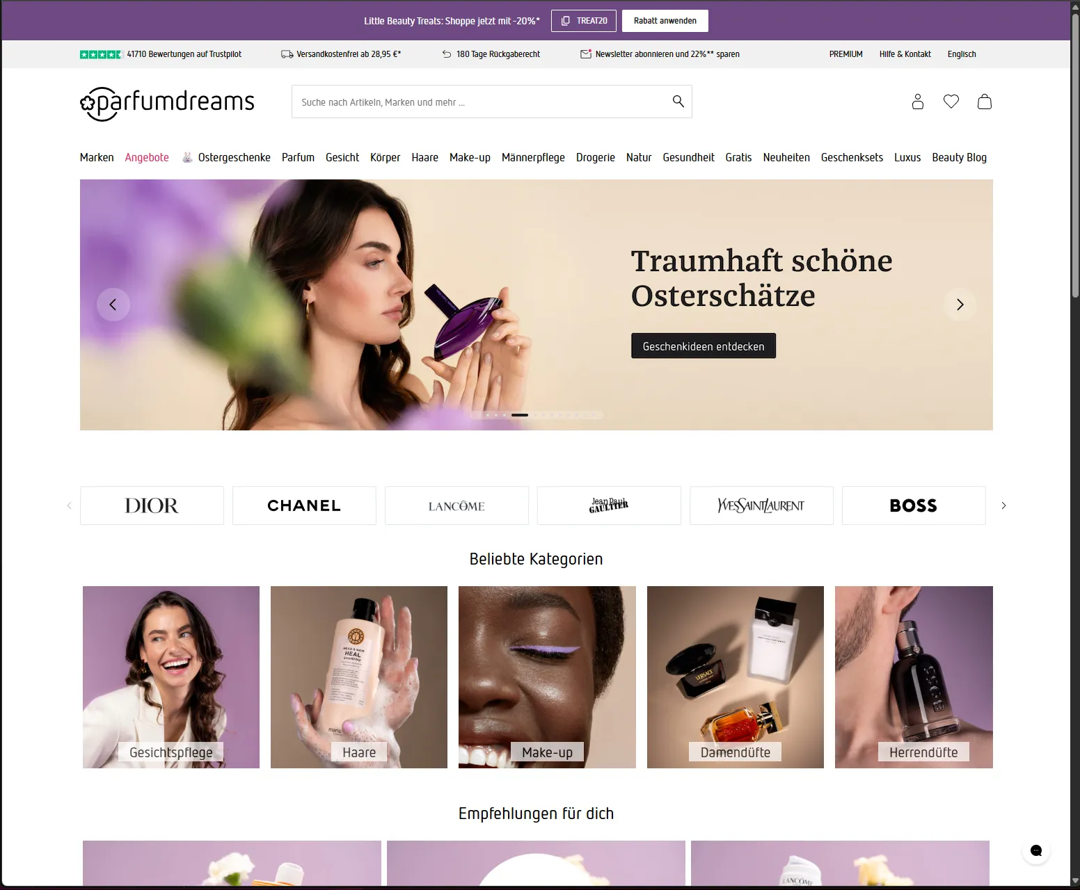 parfumdreams.de — E-Commerce Plattform